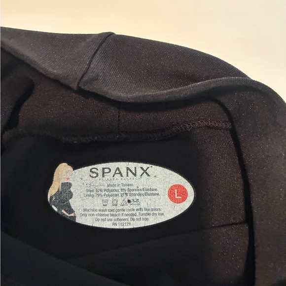 SPANX Sleek Black Turtleneck Sweater with suck in your stomach lining - Picture 3 of 5